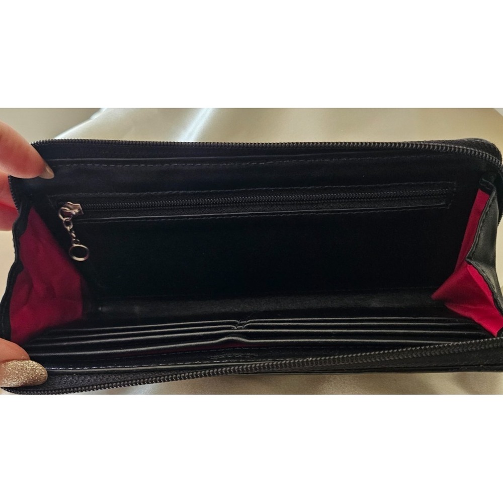 Coach Black Signature Canvas and Patent Leather Wristlet Wallet - Picture 10 of 16